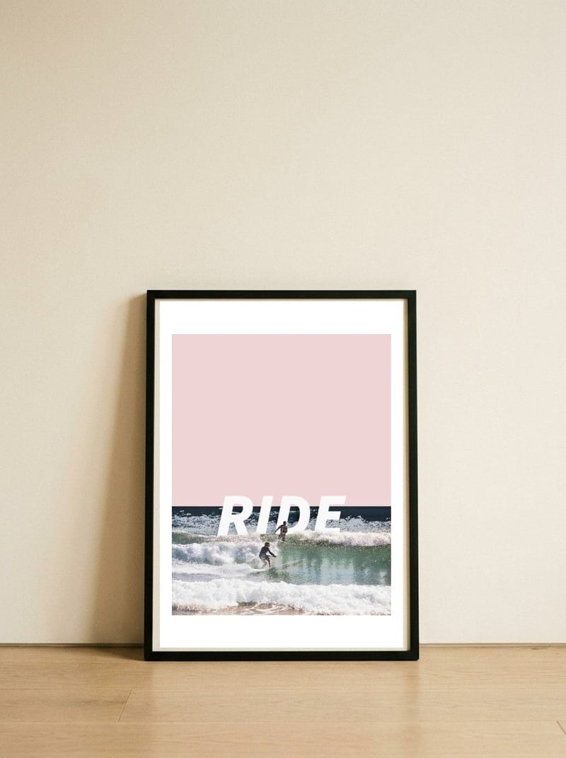 Ride — framed, leaning against the wall