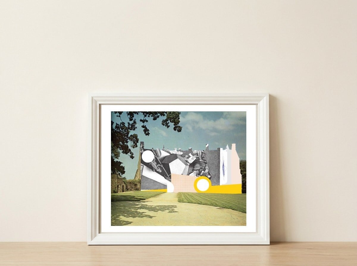 Abstract House Dream · Think Big — framed, leaning against the wall