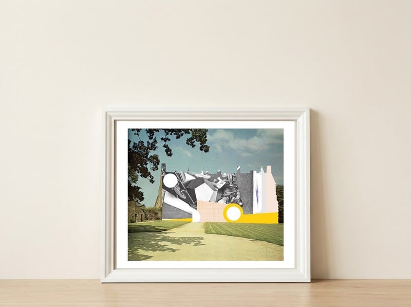 Abstract House Dream · Think Big — framed, leaning against the wall