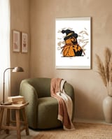 Pumpkin sketch framed in a tender room thumbnail