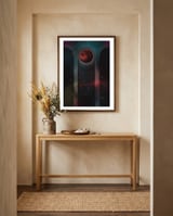 Space Temple with red planet framed in a welcoming room thumbnail