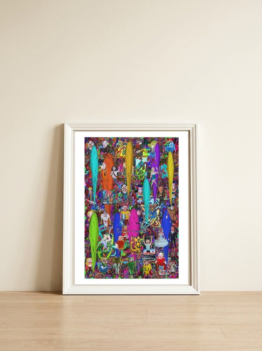 Graffiti Digital 2022 613 — framed, leaning against the wall