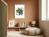 Sea Turtle sketch 2 framed in a gentle room thumbnail