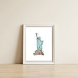 Statue of Liberty Sketch — framed, leaning against the wall thumbnail
