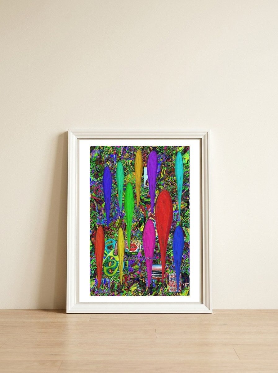 Graffiti Digital 2022 620 — framed, leaning against the wall