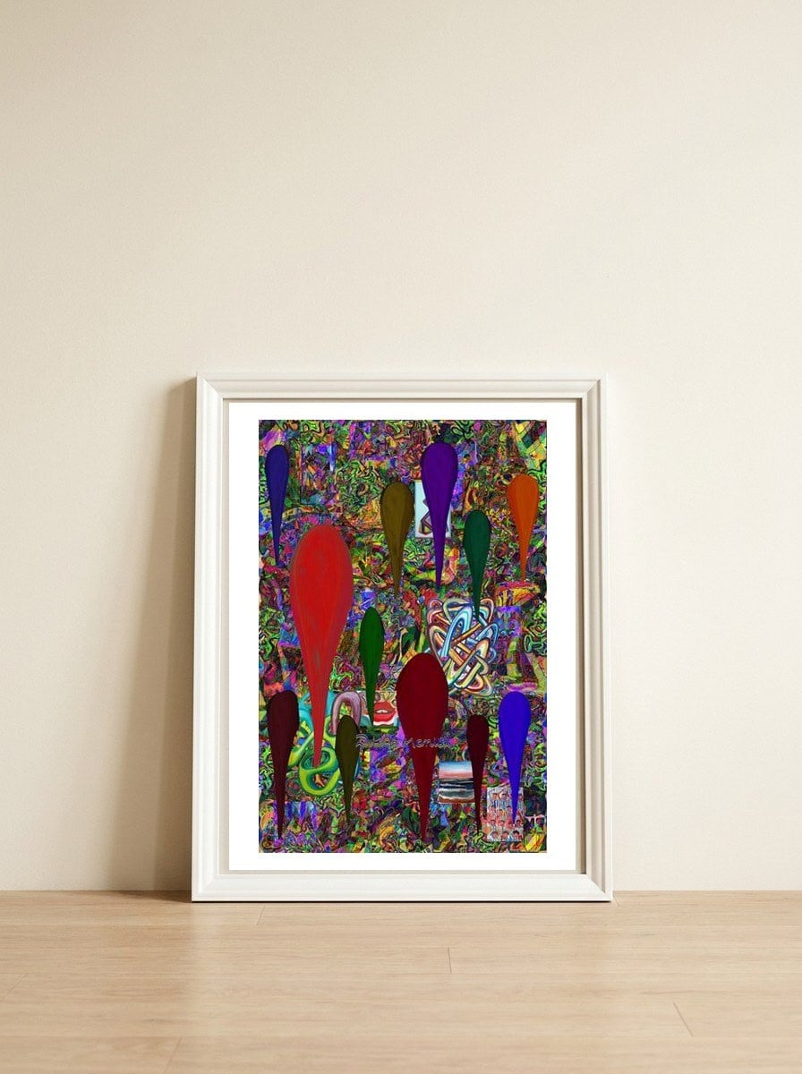 Graffiti Digital 2022 639 — framed, leaning against the wall