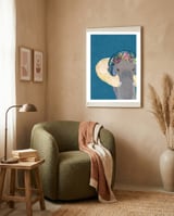 Boho Elephant listening to Music framed in a tender room thumbnail