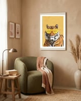 Hip Hop Tiger Yellow Shades framed in a tender room thumbnail