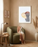 Angelic Boho Elephant Portrait framed in a tender room thumbnail