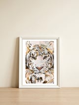 Grungy Tiger Gold and White — framed, leaning against the wall thumbnail