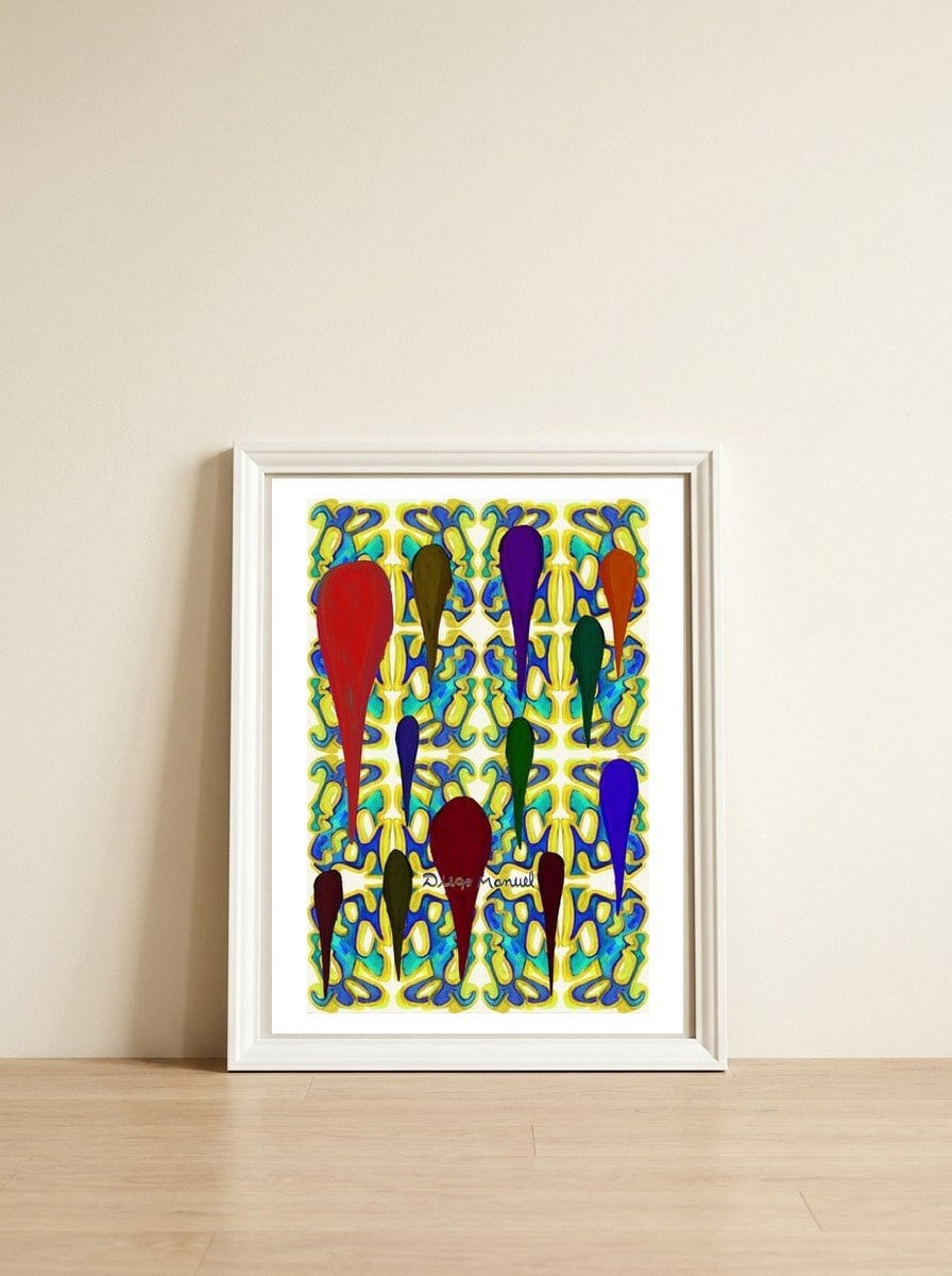 Graffiti Digital 2022 675 — framed, leaning against the wall