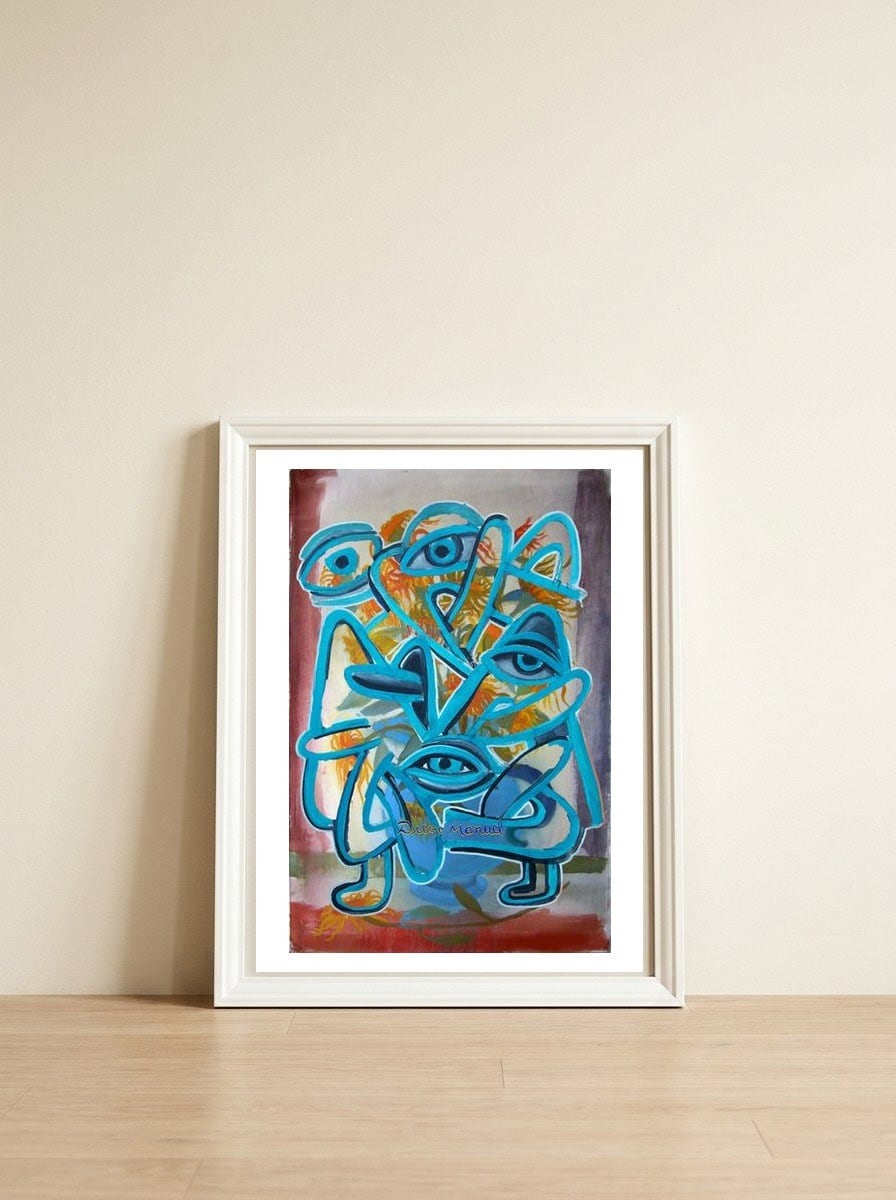 Graffiti Digital 2022 701 — framed, leaning against the wall