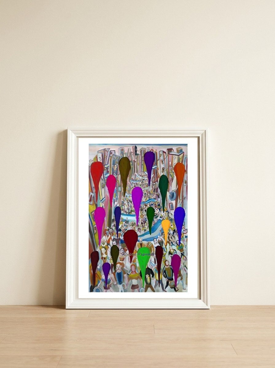 Graffiti Digital 2022 712 — framed, leaning against the wall
