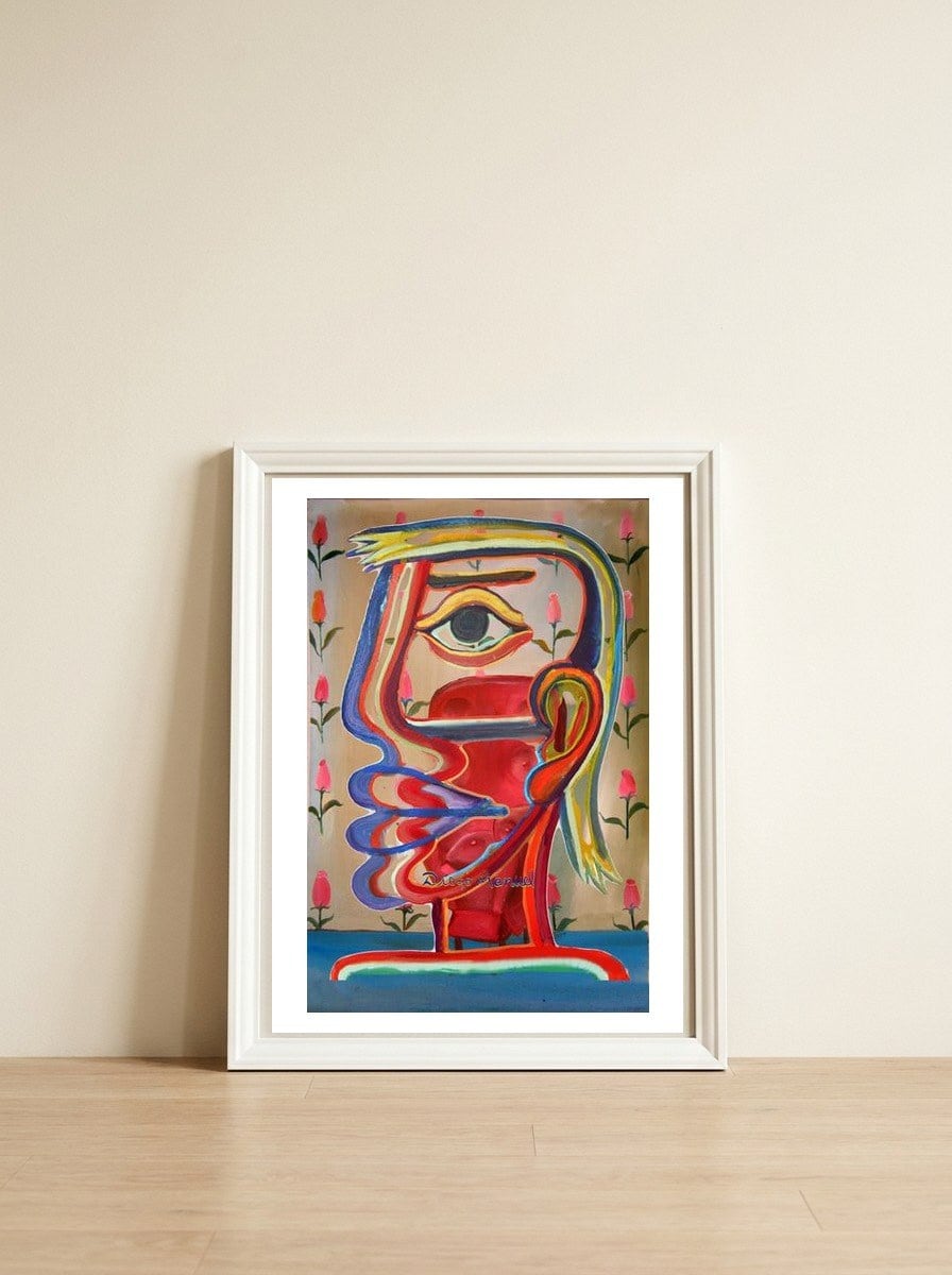 Graffiti Digital 2022 716 — framed, leaning against the wall