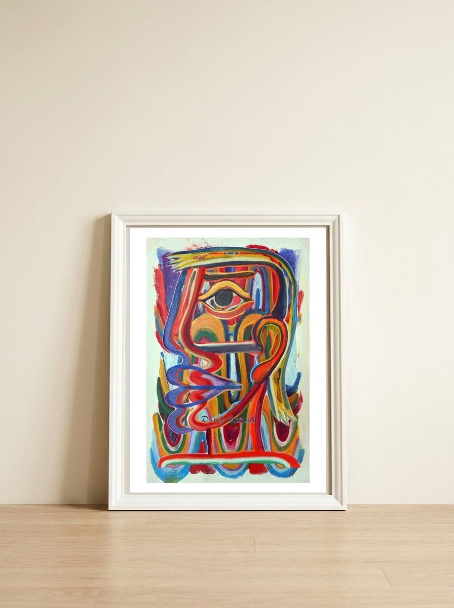Graffiti Digital 2022 730 — framed, leaning against the wall
