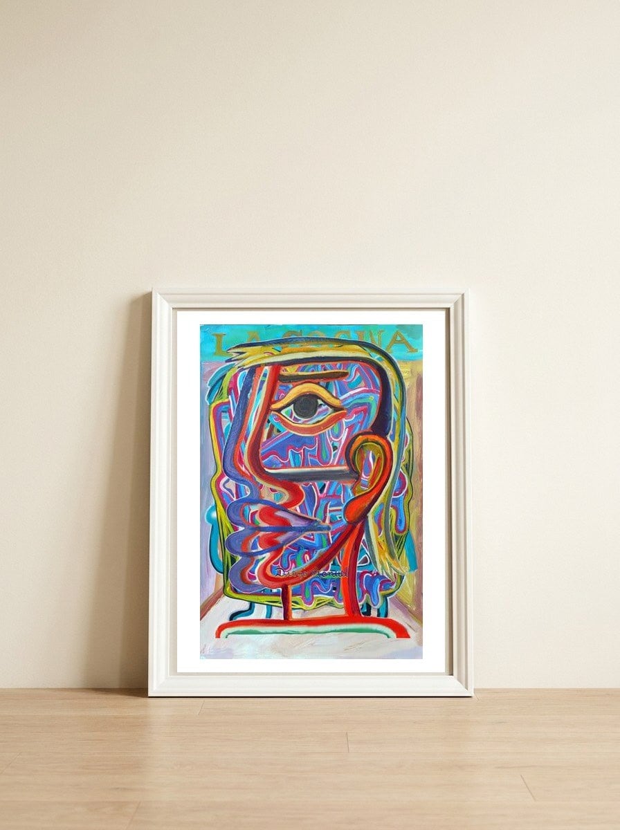 Graffiti Digital 2022 752 — framed, leaning against the wall