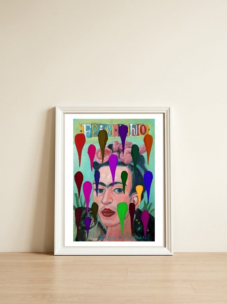 Graffiti Digital 2022 770 — framed, leaning against the wall
