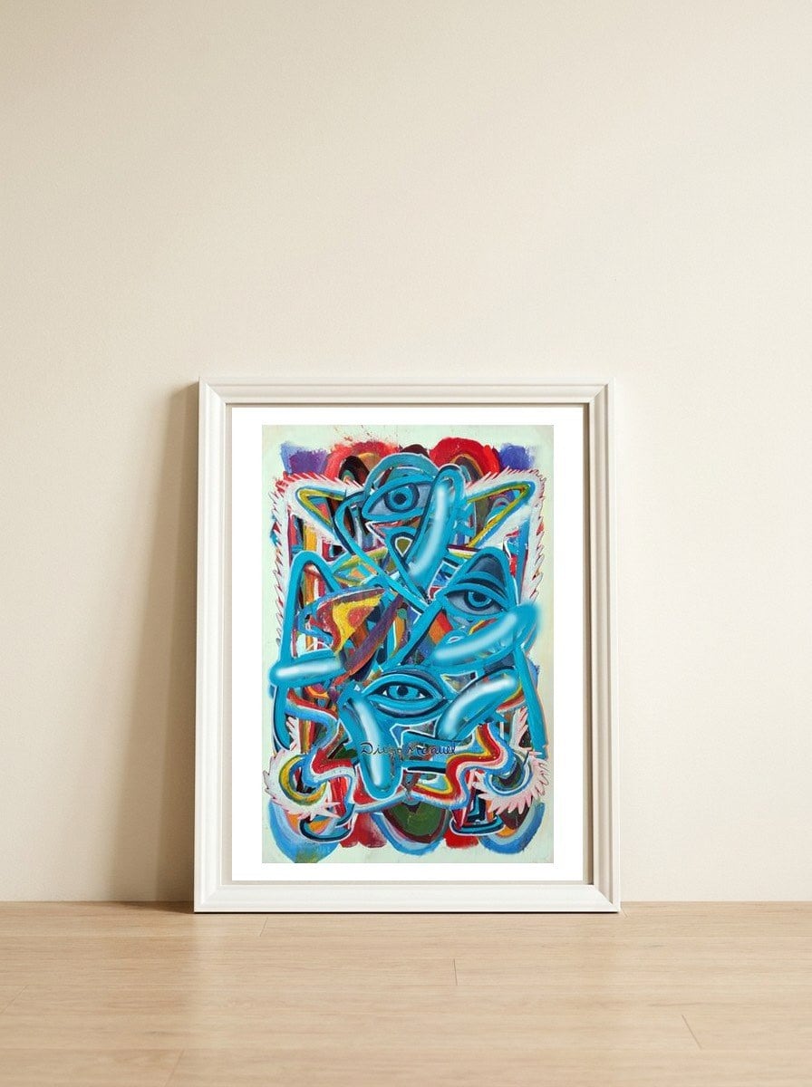 Graffiti Digital 2022 774 — framed, leaning against the wall