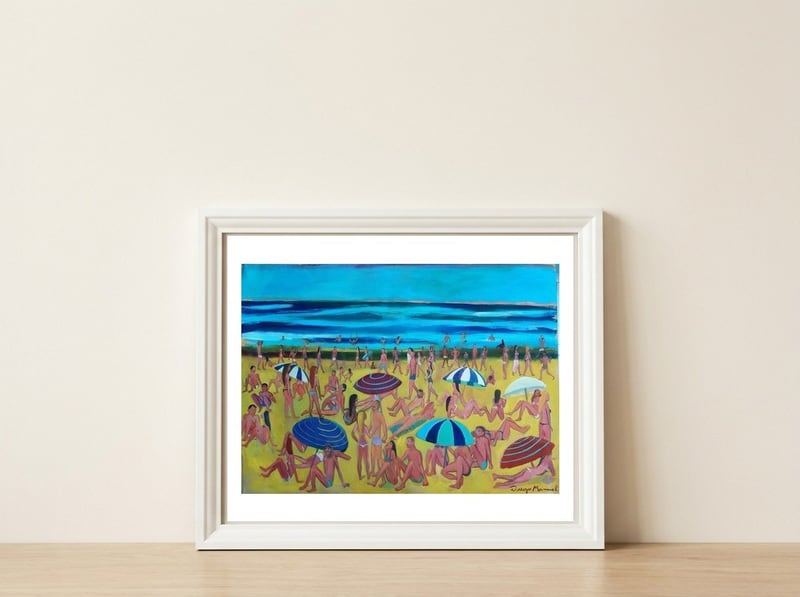 Playa Grande 3 — framed, leaning against the wall