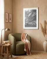 CHICAGO Skyline | Text framed in a tender room thumbnail