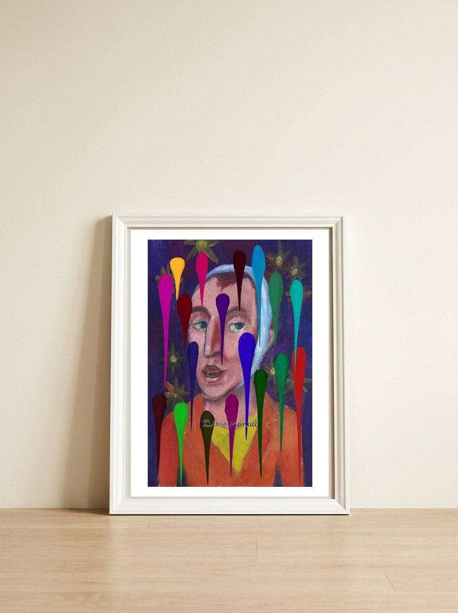 Graffiti Digital 2022 796 — framed, leaning against the wall