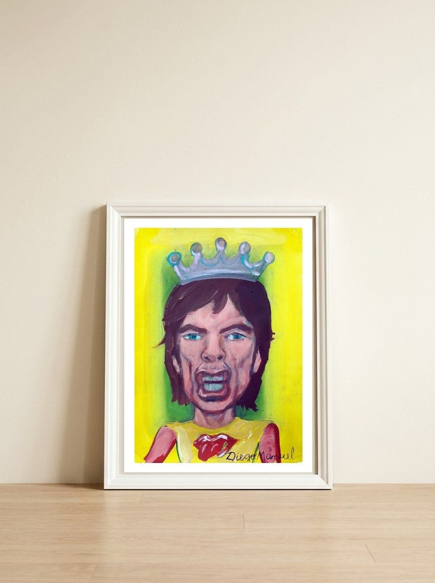 Mick Jagger 7 — framed, leaning against the wall