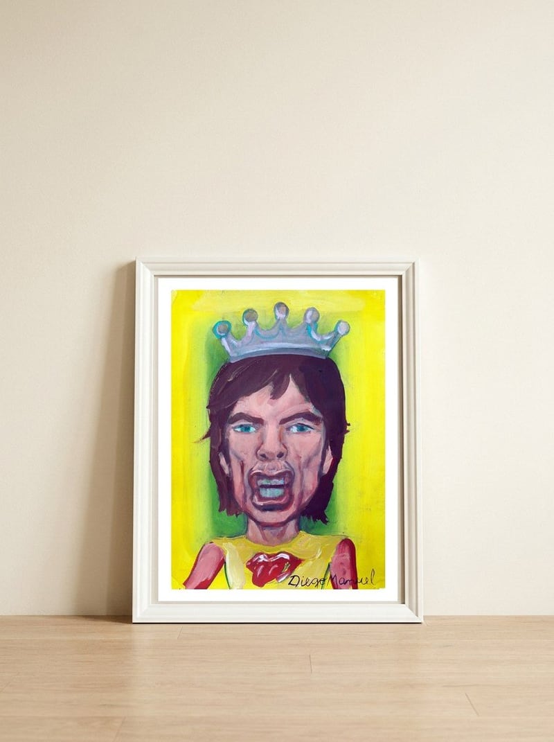Mick Jagger 7 — framed, leaning against the wall