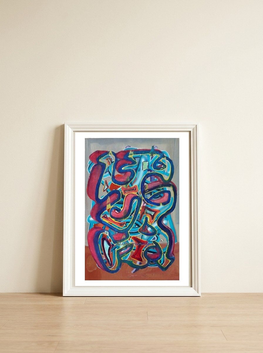 Graffiti Digital 2022 837 — framed, leaning against the wall