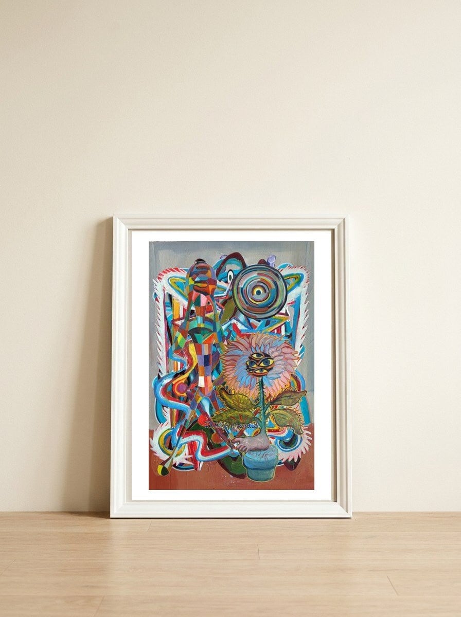 Graffiti Digital 2022 840 — framed, leaning against the wall