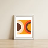 Classic Mid Mod Dot Yellow  — framed, leaning against the wall thumbnail