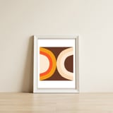 Classic Mid Mod Dot Brown  — framed, leaning against the wall thumbnail