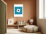 Max Folk Daisy Blue  framed in a gentle room thumbnail
