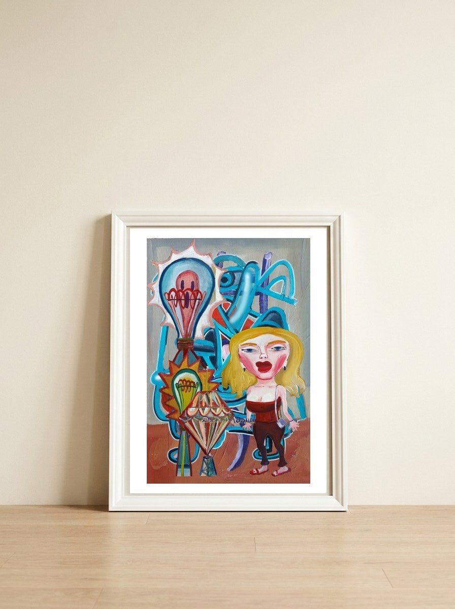 Graffiti Digital 2022 844 — framed, leaning against the wall