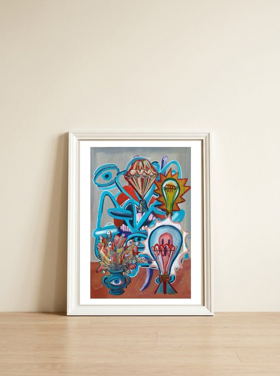 Graffiti Digital 2022 848 — framed, leaning against the wall