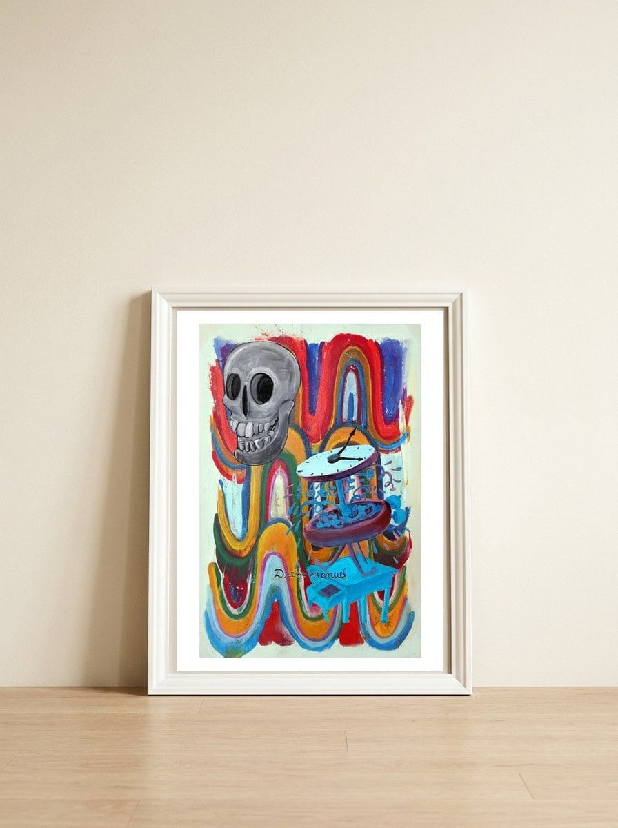 Graffiti Digital 2022 862 — framed, leaning against the wall