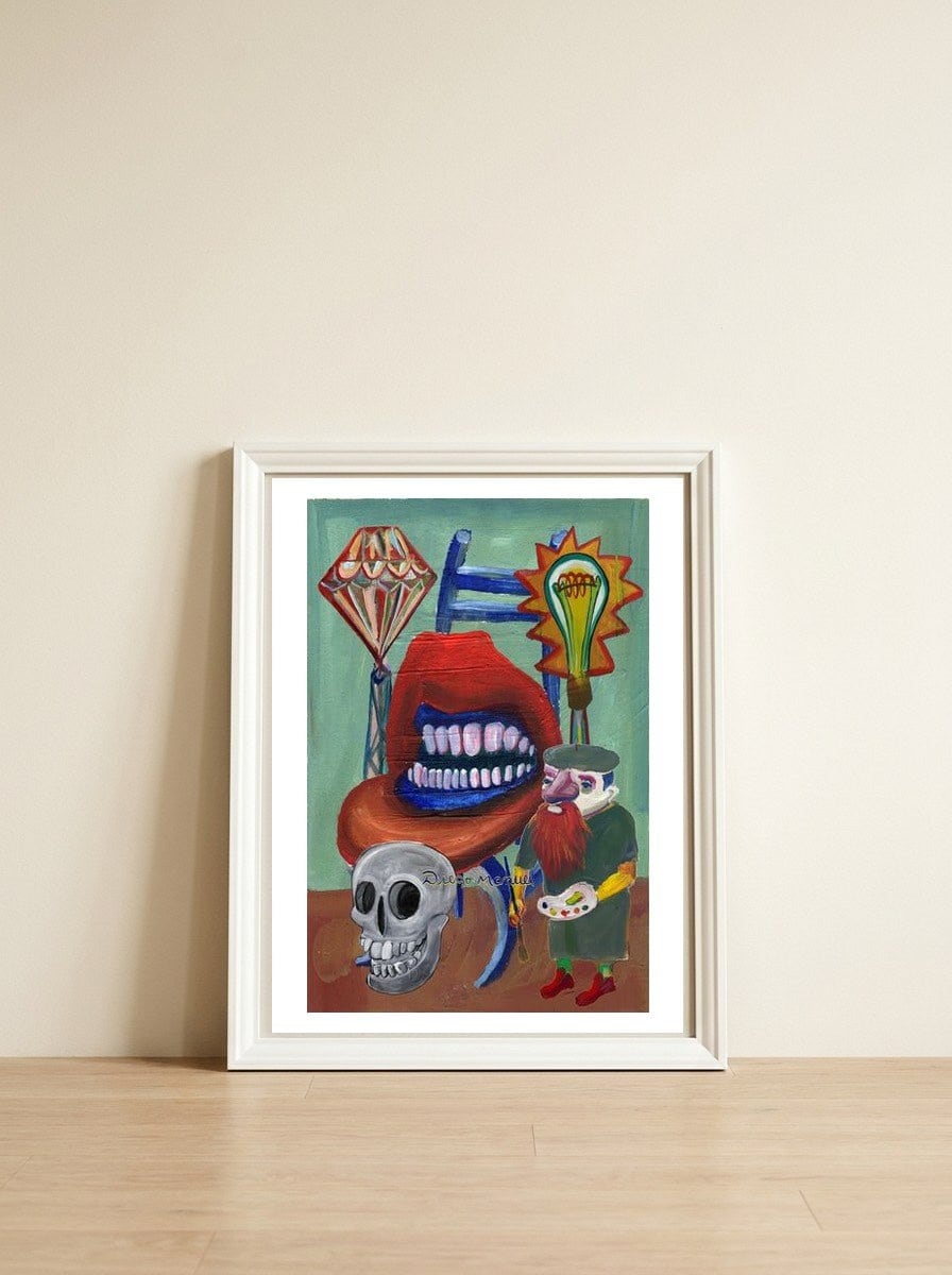 Graffiti Digital 2022 866 — framed, leaning against the wall