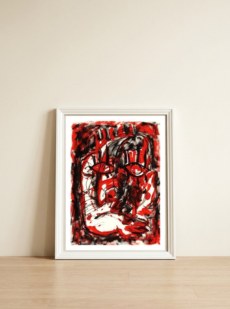 Anger — framed, leaning against the wall