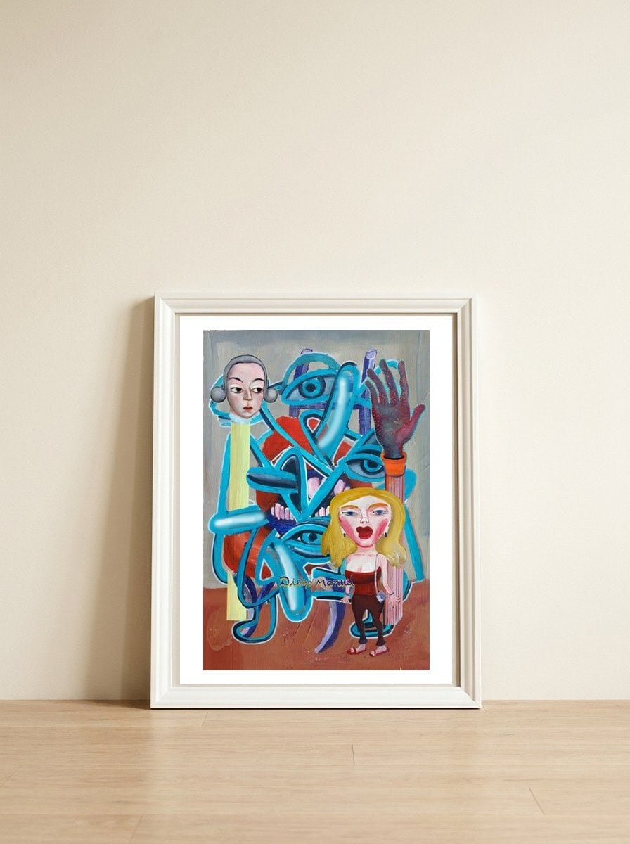 Graffiti Digital 2022 877 — framed, leaning against the wall