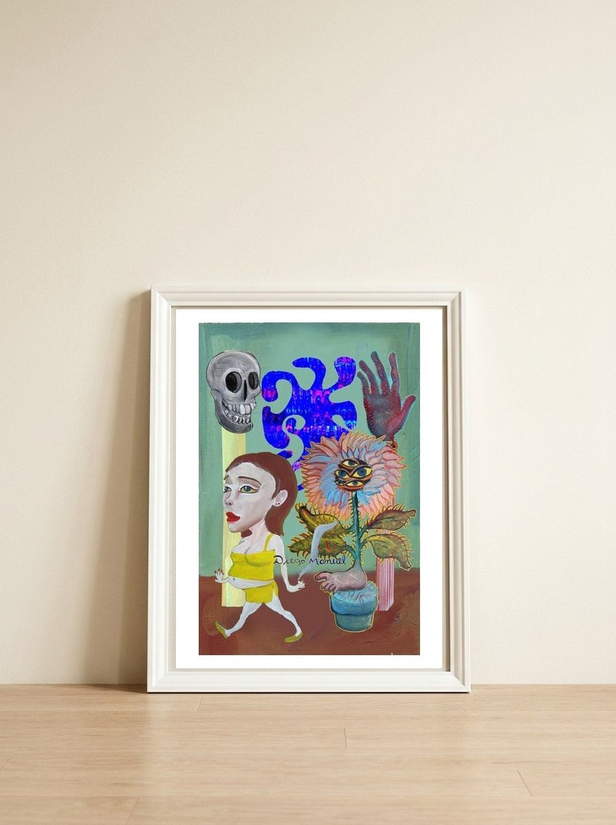 Graffiti Digital 2022 895 — framed, leaning against the wall