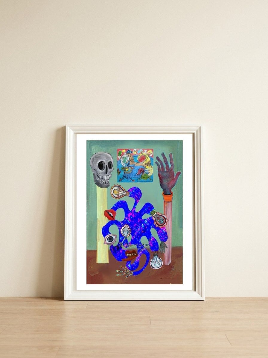 Graffiti Digital 2022 903 — framed, leaning against the wall