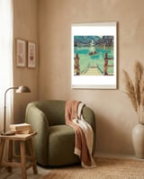 Boat Tour Italian Lake framed in a tender room thumbnail