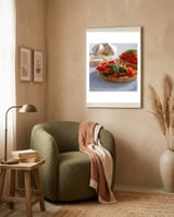 Beautiful Bruschetta Italian Food framed in a tender room thumbnail