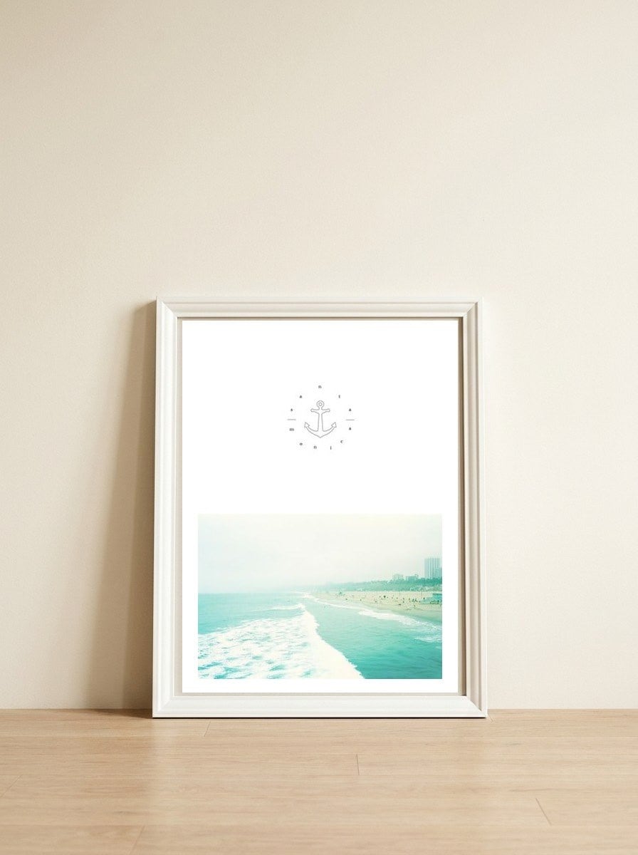 Santamonica - Califinia — framed, leaning against the wall