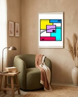 Abstrato Geométrico 37.3 framed in a tender room thumbnail