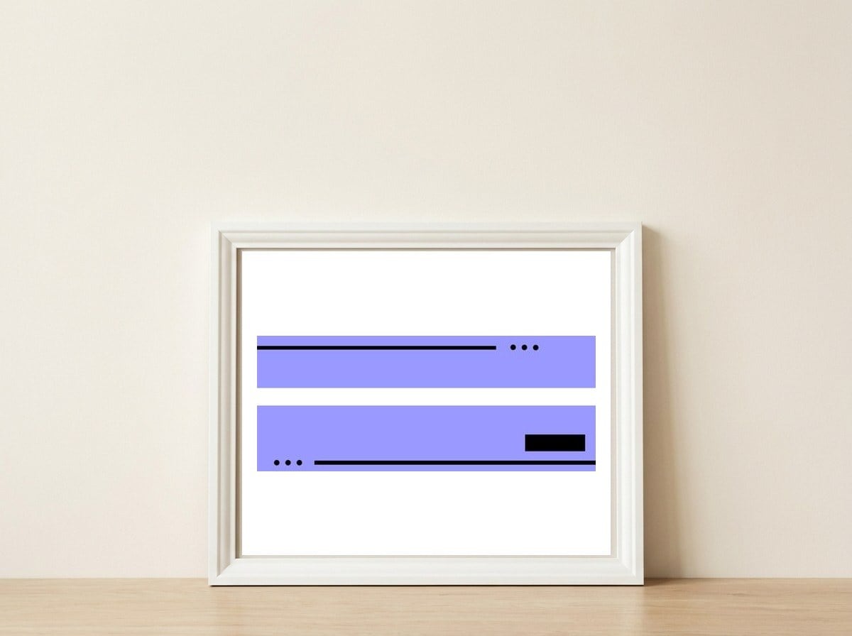 Abstrato Geométrico 37.6 — framed, leaning against the wall