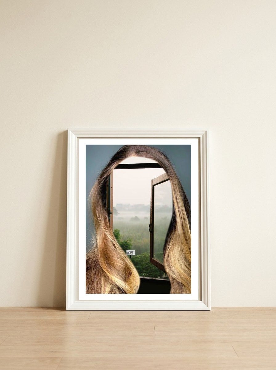 The View With Wife · September Morning — framed, leaning against the wall