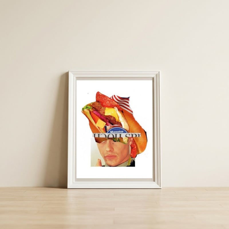 Monster Man — framed, leaning against the wall