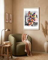 Indian Family Portrait Disaster · Faded Memorie framed in a tender room thumbnail