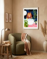 Lion in Moroccan Style Bathroom framed in a tender room thumbnail