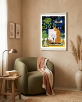 Cheetah in Moroccan Style Laundry Room framed in a tender room thumbnail